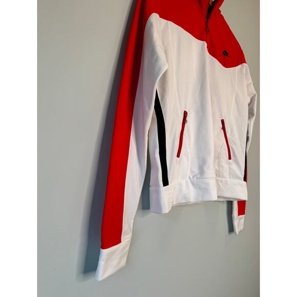 Nike Red and White Retro Track Jacket with Black Accent - Picture 2 of 6